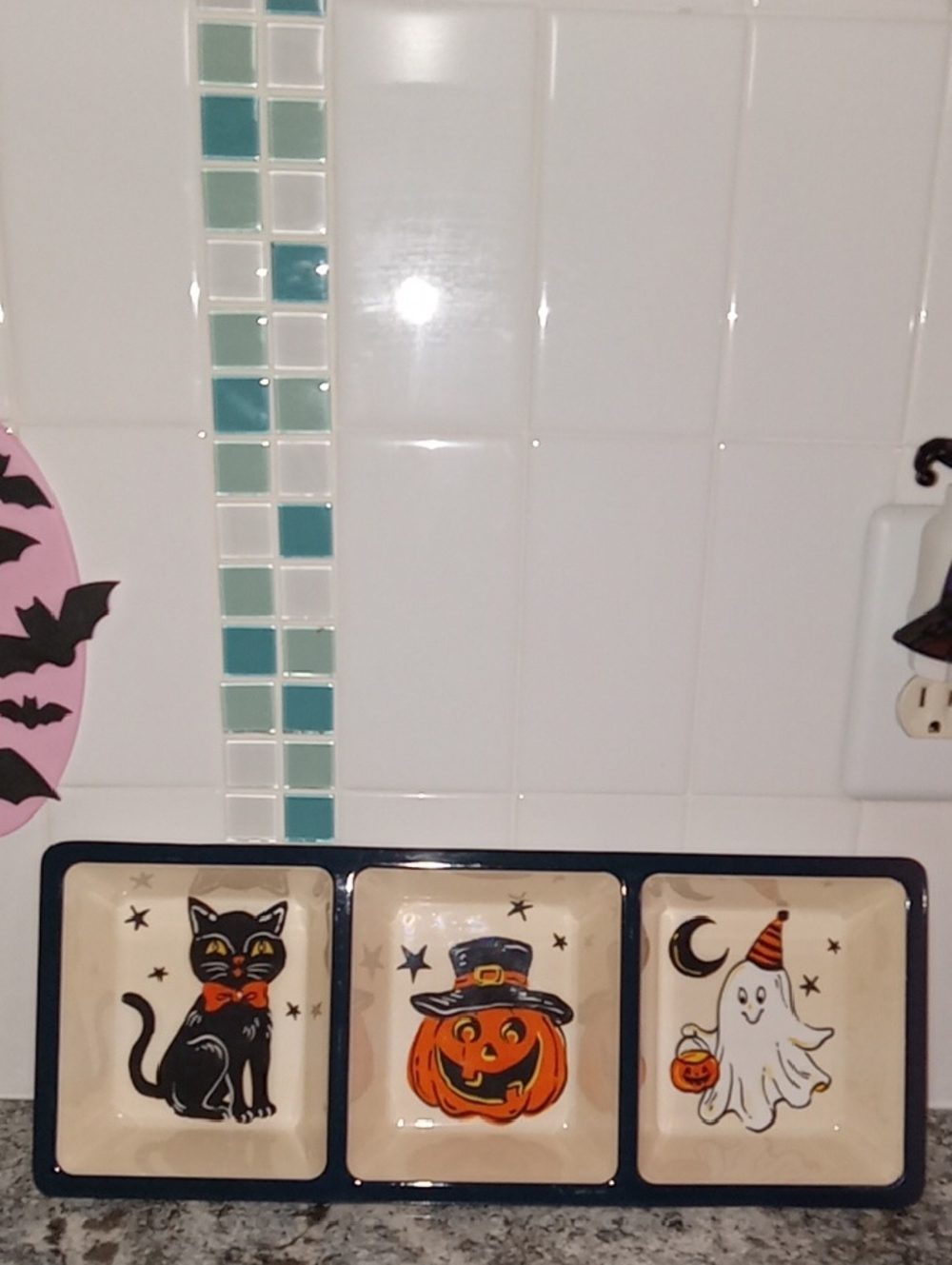 Halloween Sectional Snack Dish New